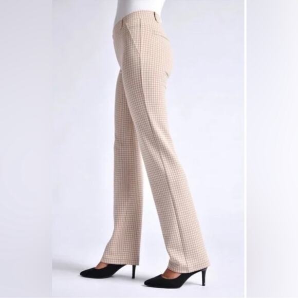 Betabrand Dress Pant Yoga Pants Straight-Leg Classic Taupe
Gingham Size Medium - Picture 4 of 9